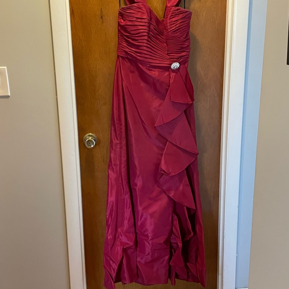 Deep Red Bridesmaid Or Prom Dress - image 1